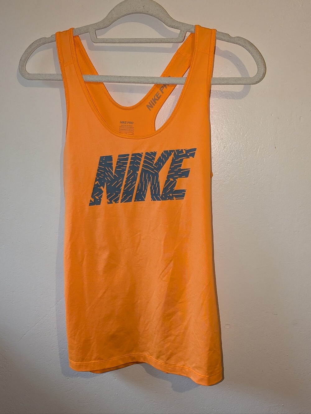Nike Women's Neon Orange Graphic Racerback Tank Size M